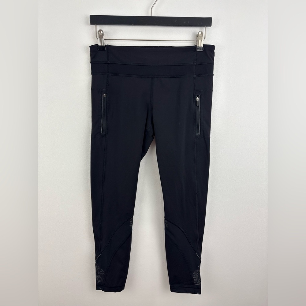 LULULEMON Inspire Tight II Black Mesh Panel Leggings - Picture 6 of 11